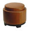 Repose-pieds rond avec rangement en faux cuir 19 po Maiden-1617195744