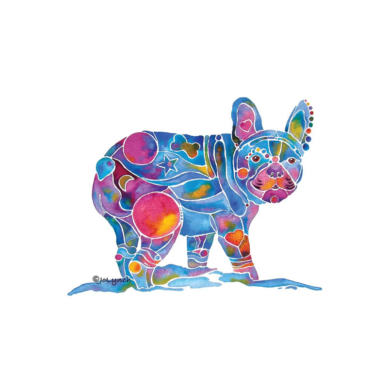French Bulldog Blue Toots by Jo Lynch - Wrapped Canvas Gallery-Wrapped Canvas Giclée, 66.04 cm H x 45.72 cm W x 3.175 cm D