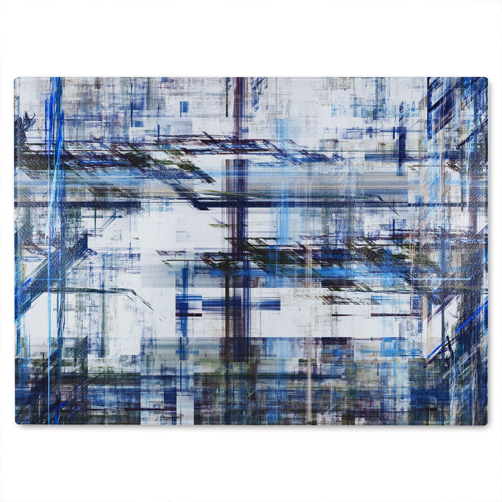 Grunge Pattern Glass Chopping Board