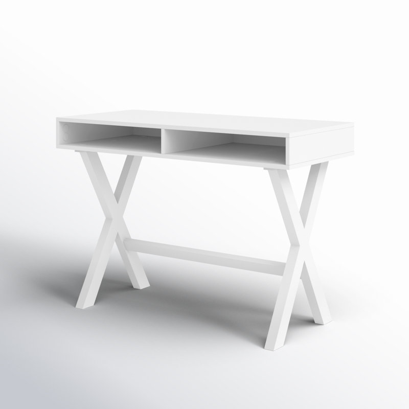 Moncrief Home Office Writing Computer Desk with Open Storage - Table Desk, White