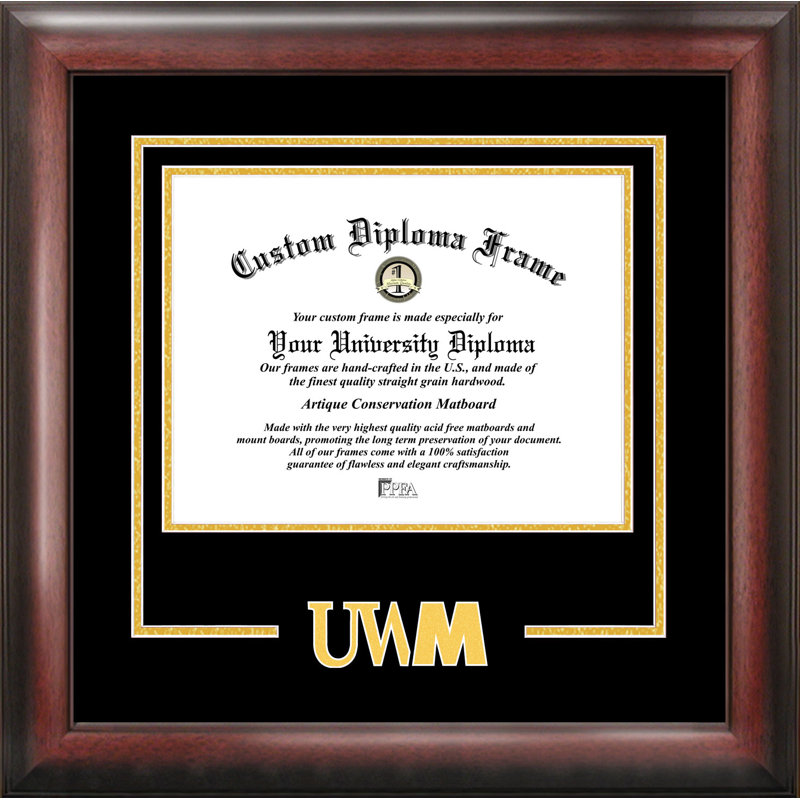 Cadre de diplôme de boisson spiritueuse uwm NCAA
