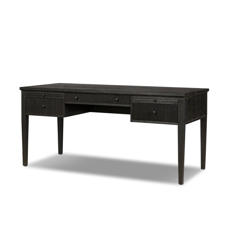 Bush Executive Desk, Distressed Black Oak