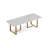 Gold Rectangular Sintered Stone tabletop Dining Table-237779321