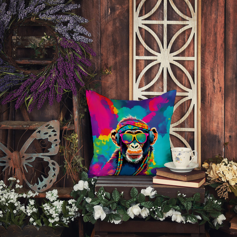 Coussin Hippie, H 14 po x l 14 po