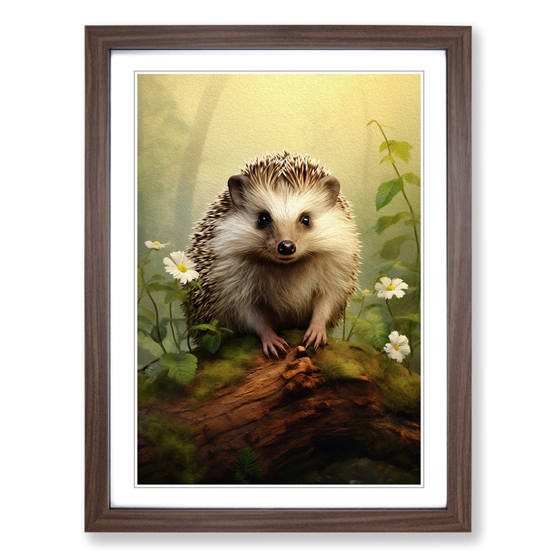 Hedgehog Tachisme No.2 - Framed Print