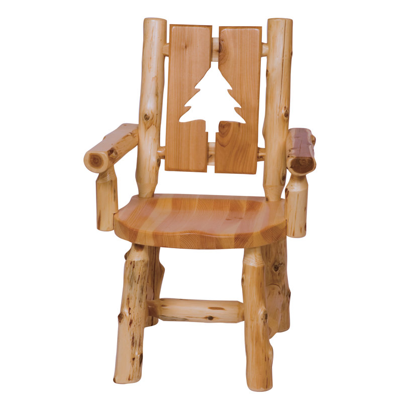 Chaise avec accoudoirs en cèdre Fireside Lodge - café - pin, Pin, Coffee