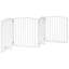Archie & Oscar Dog Gate With Door Foldable 4 Panels Brown Oak 320 Cm Poplar Wood-41120708-41120709