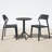 Farrah 24" Round 2 - Person Bistro Set with Armless Stacking Chairs-87095892