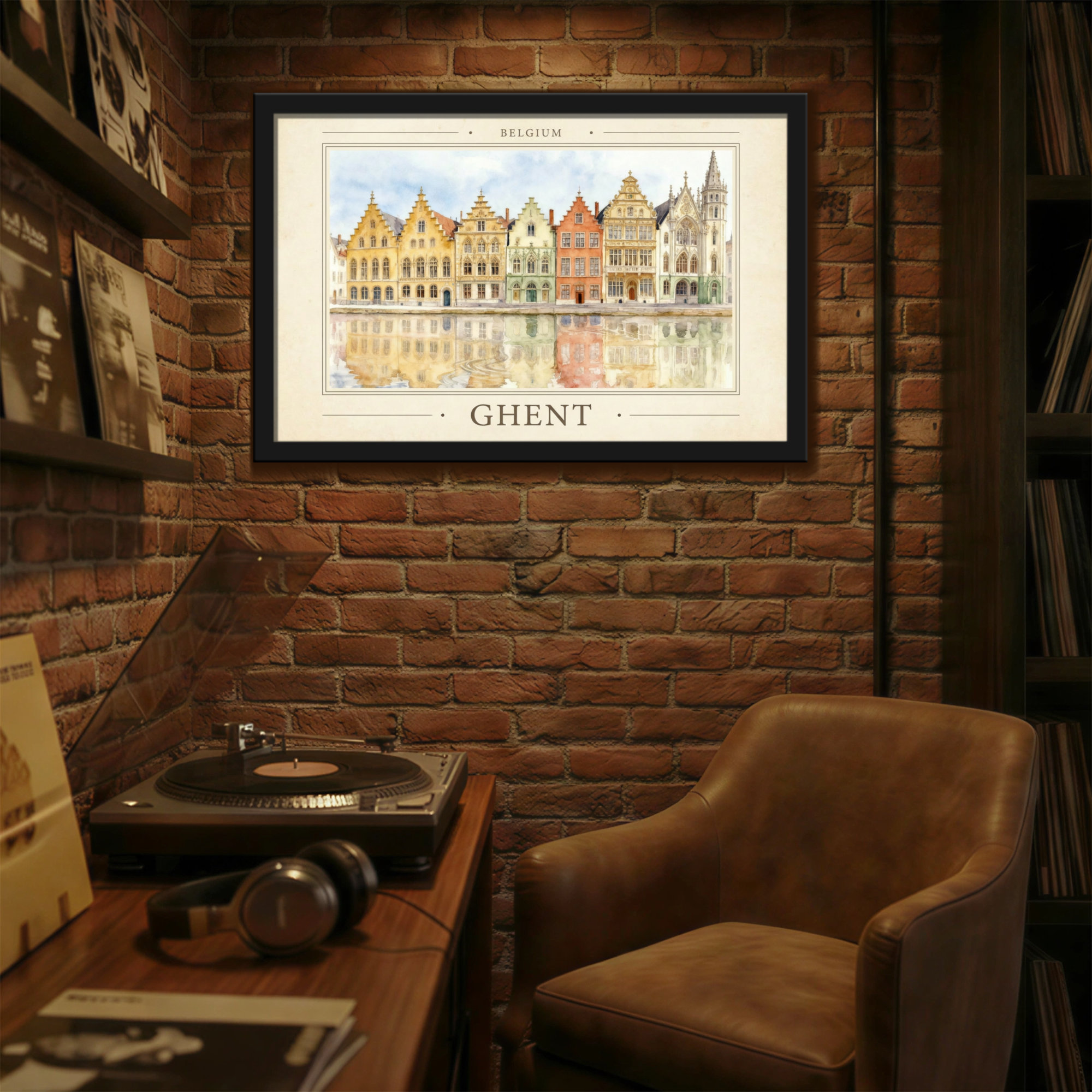Astoria Grand Scenic & Cityscapes Belgium Ghent Watercolor Architecture ...