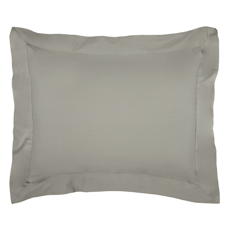 Rayon Cotton Blend Sham, Standard, Grey