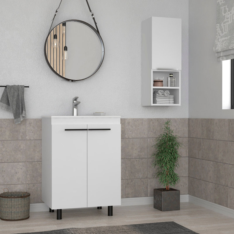 Ensemble de meuble-lavabo simple avec plateau 11,81 Zylen
