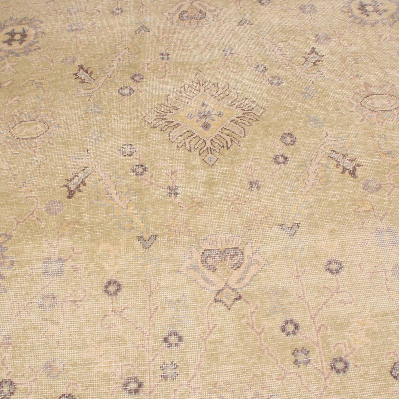 Distressed Homage Hand Knotted Wool Oriental Area Rug, Rectangle 12' x 18'