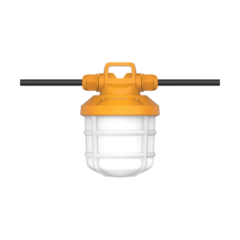 50 Watt LED High-Lumen Industrial / Commercial String Light - 5 Inter-Connected Lamps - 5000K - Integrated Cord / Plug - 120 Volts