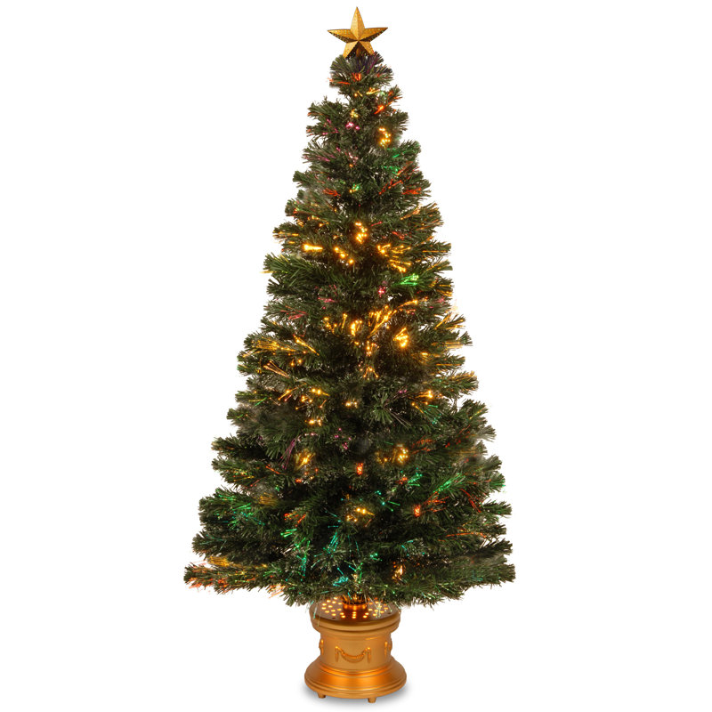 Fiber Optic Fireworks Evergreen Tree, 3.2'