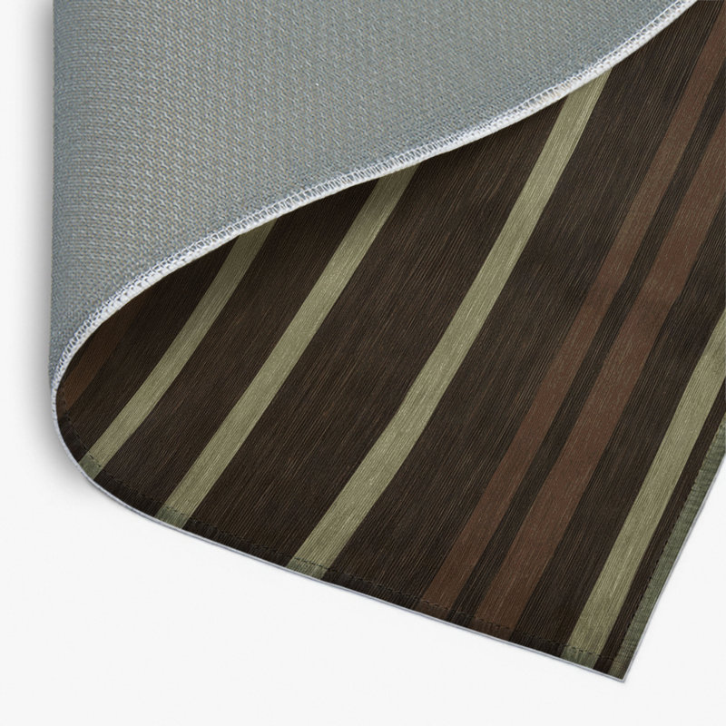 HorizontalStripes Brown Indoor and Outdoor Area Rug, Rectangle 8' x 10'