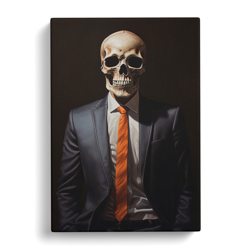 Skeleton In A Suit No.2 - Wrapped Canvas, 60cm H x 40cm W x 3cm D