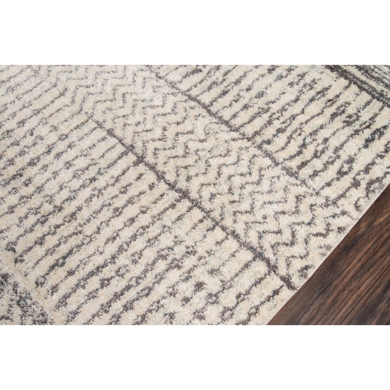 Tapis gris / ivoire Allina, Rectangle 2 pi x 3 pi