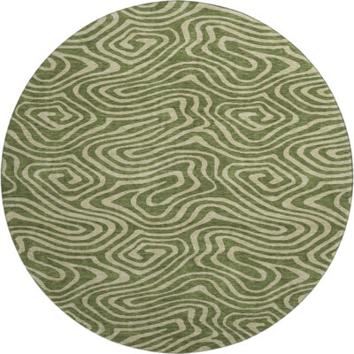 Premium Machine Washable Colmenero AMF1020 Swirls Rug
