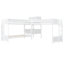 Lit simple superposé en forme de L avec bureau intégré, 4 tiroirs et ports USB et prise de courant, blanc-814171004