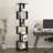 360° Rotating Bookshelf With Acrylic Plate, 6-Tier Tall, Floor Rack Simple Bookcase, Modern Display Shelf For Living Room/Home Office/ Bedroom
