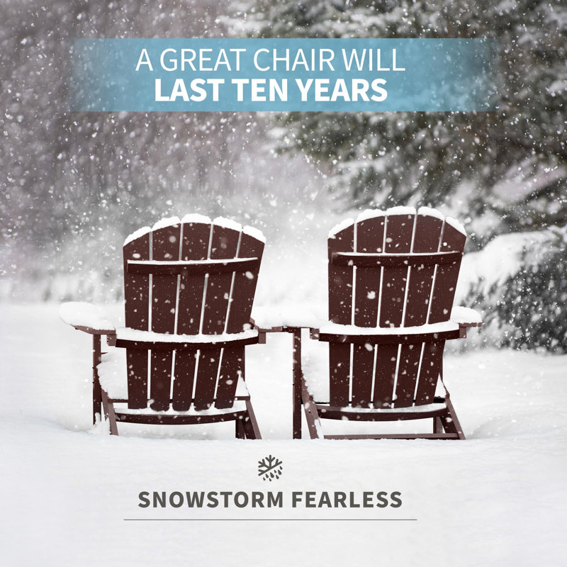 Plastic Patio Adirondack Chair, Coffee