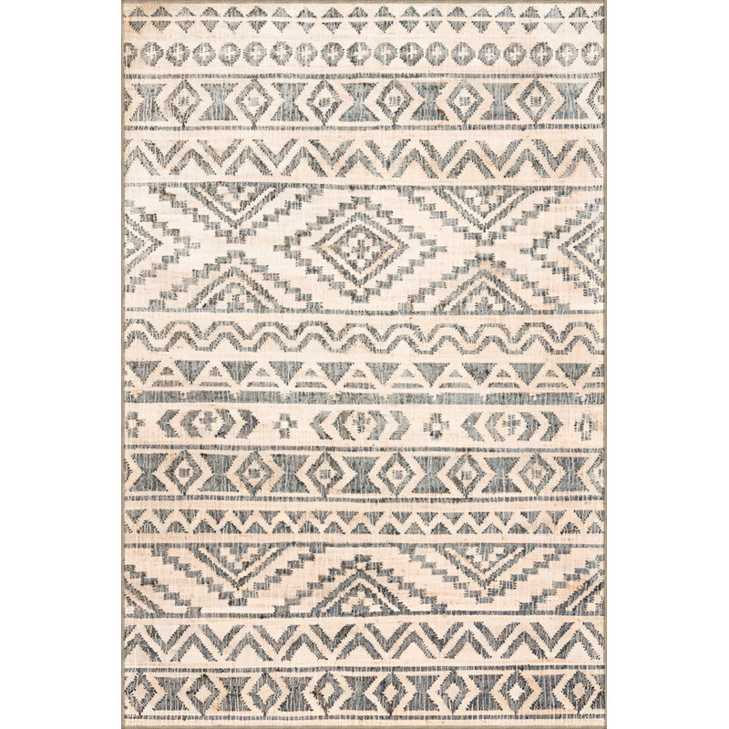 Sunit Performance Washable Geometric Indoor / Outdoor Rug, Rectangle 5'2" x 7'7"