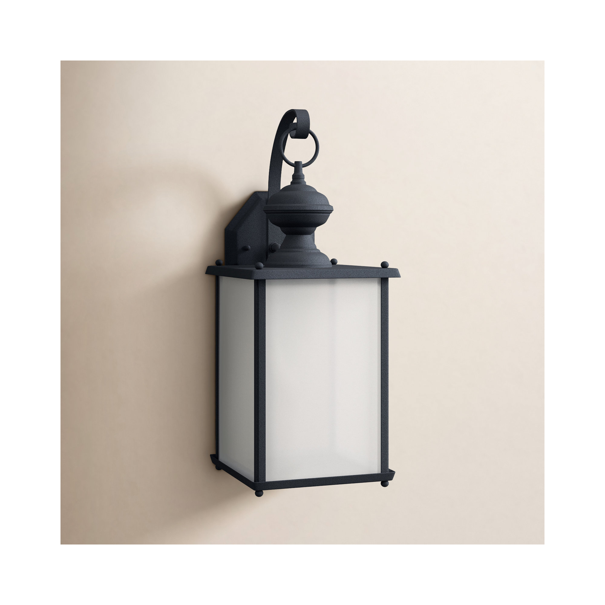 Adaline Single Light Outdoor Wall Light, Black, No