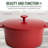 All-In-One Pot, Multilayer Nonstick, High Performance Cast Dutch Oven With Matching Lid, Roasting Rack And Turner, Made Without PFOA, Dishwasher Safe Cookware, 4.7-Quart, Crimson Red