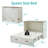 Farmhouse Queen Murphy Bed with Large Storage Drawer & Charging Station, White-1238594352