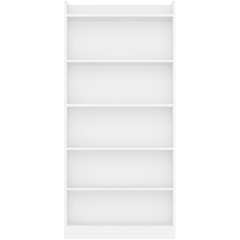 3-Piece 63"H X 24"W 6-Tier Modern Simple  Bookcase with Top Open Compartment, 63" H x 24" W x 9.5" D, White