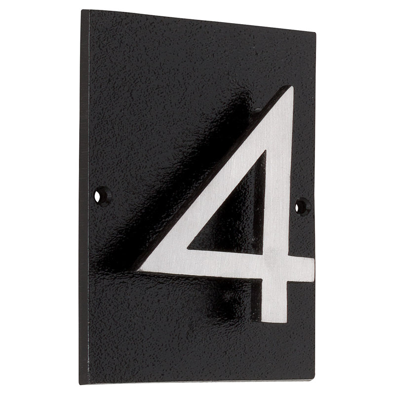Rectangle Wall Plaque, Black, Satin Nickel Two Tone, Yes