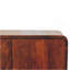 Mini armoire en bois classique, 2 tablettes, châtaignier, brun