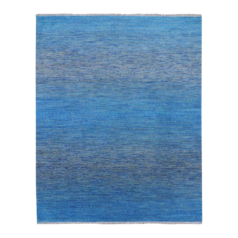 Rhyon One-of-a-Kind Rectangle 8'2" X 10'0" New Age Area Rug in Blue