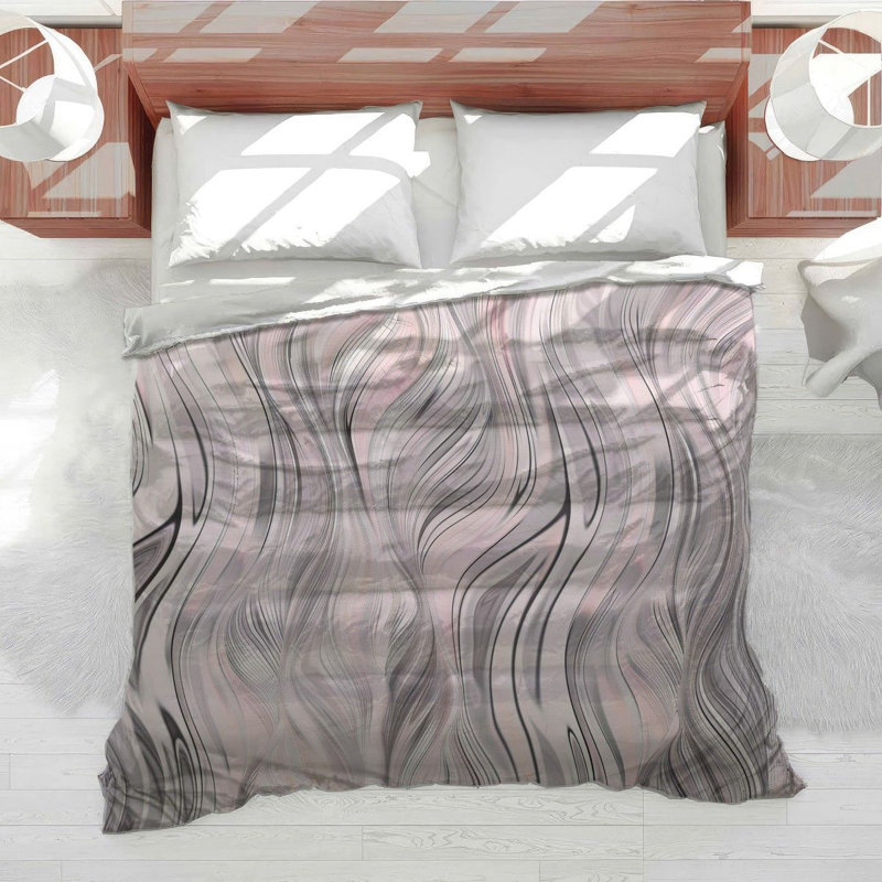Wavy Lines Cool Bedding, Twin Duvet Cover