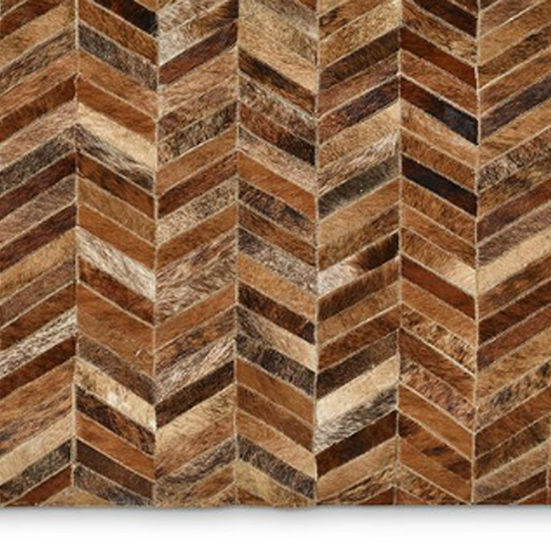 Atlas Cowhide Chevron Area Rug, Rectangle 8' x 10'