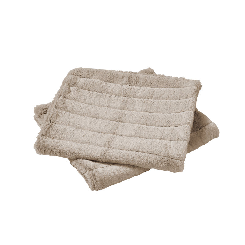 Super Mink Polyester Zip Pillow Cover, Pure Cashmere
