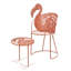 Table bistro en fer avec chaise Flamingo