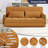 2-in-1 Convertible Loveseat Recliner with Wooden Arms & Side Pockets-1437444689