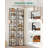 Vertical Shoe Rack, Shoe Shelves, Wood Shoe Organizer for Entryway, Shoe Tower for Small Spaces, Free Standing, Adjustable, with 2 Hooks-1395223280-1357431760