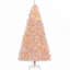 Arbre de Noël 7,5 pi avec branches réalistes, 500 lumières DEL blanc chaud et 1346 pointes, rose