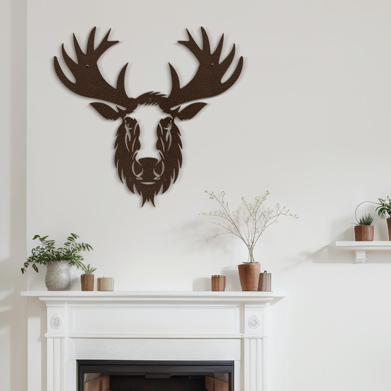 Décoration murale en métal, H 24 po x l 24 po x P 0,05 po, Bronze