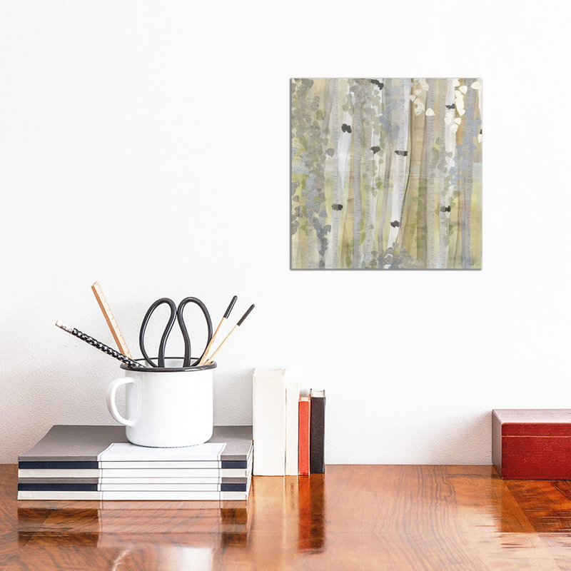 Spring Birch Grove I by Susan Jill - Wrapped Canvas Painting, 30.48 cm H x 30.48 cm W
