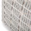 Pouf carré en coton tissé à la main bleu clair et blanc de 18 po Noreen