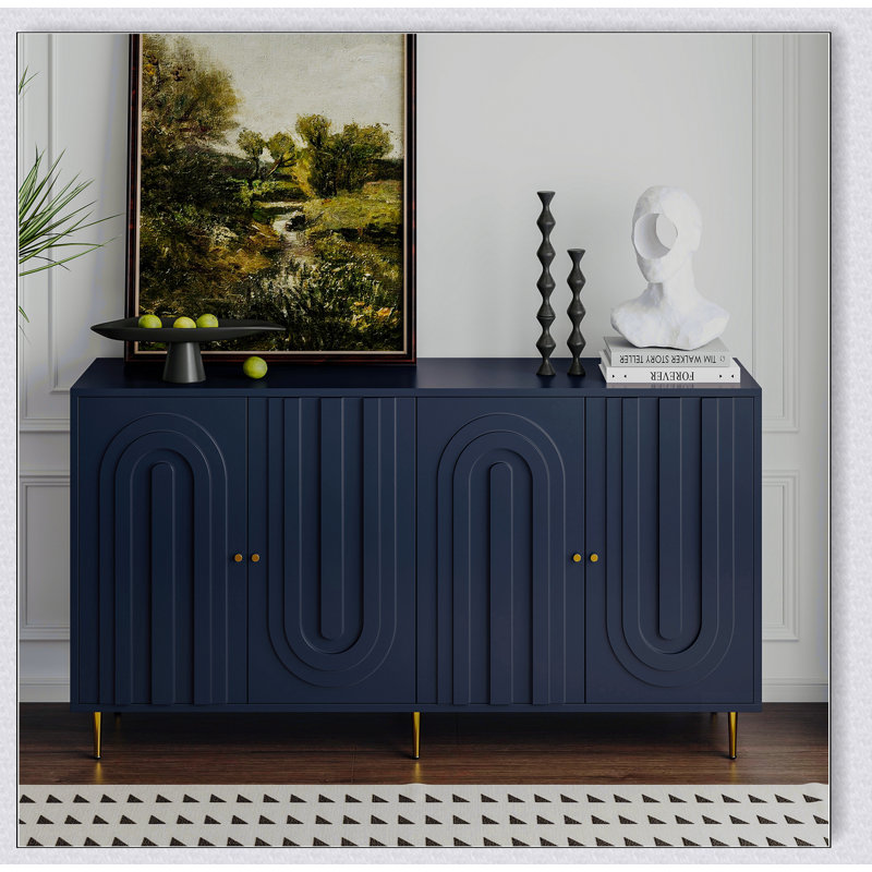 Armoire de rangement Buffet Modern, Bleu