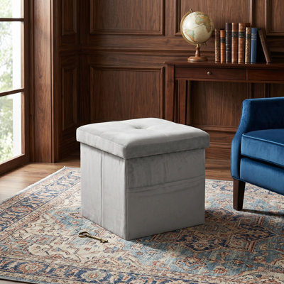 Banc de rangement pliable capitonné avec poche Winningham