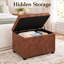 Repose-pieds 24 po en similicuir avec rangement-469151845