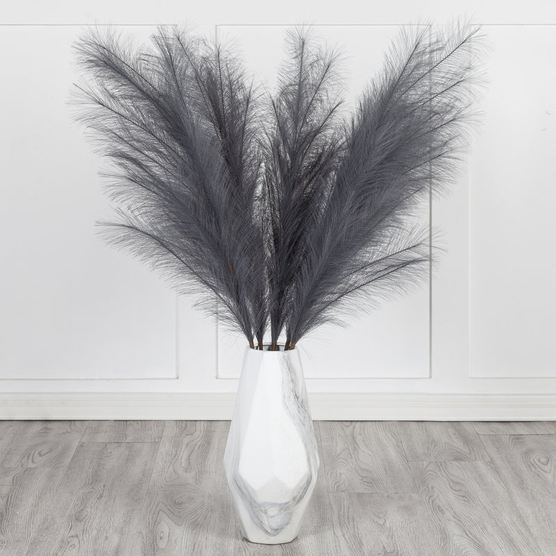 Fabric Pampas Grass Arrangement, Grey