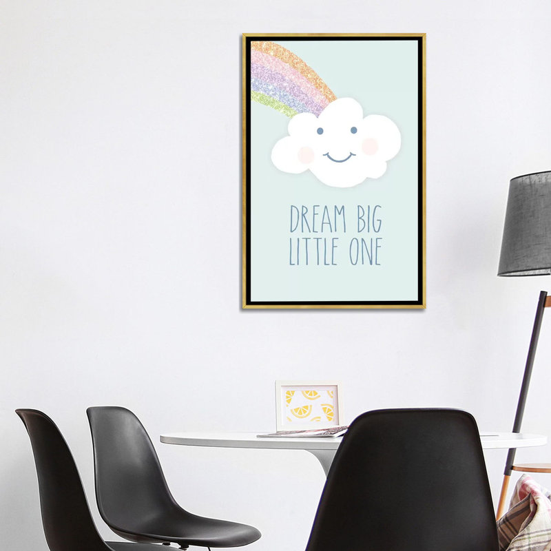 Art de rêve big little, H 40 po x l 26 po x P 1,5 po, Toile encadrée d'or