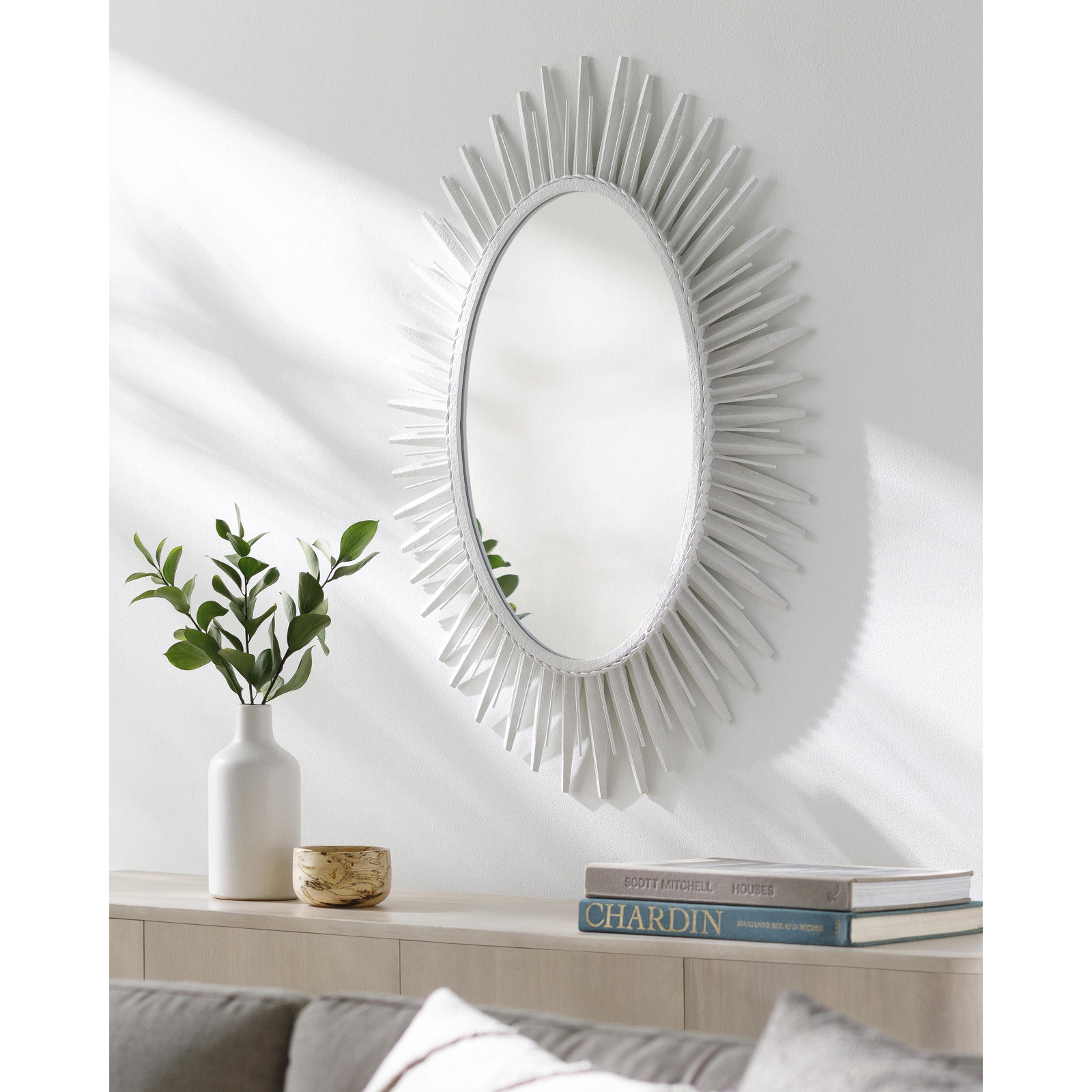 24" Metal Oval Accent Mirror