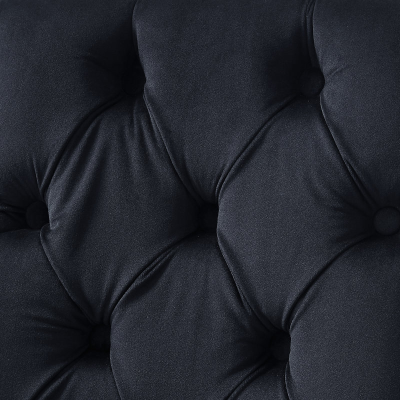 Baek Acrylic Leg Dining Chair, Velvet Black